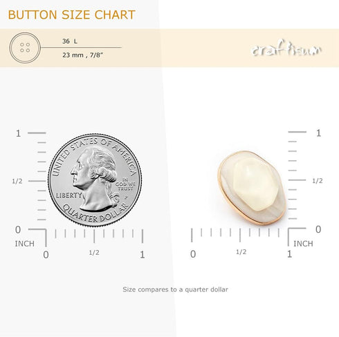 Metal Base Fried Egg Shape White Sewing Shank Buttons 20 Pcs - 23mm, 7/8"...