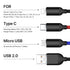 Multifunction USB Charging Cable Set,3 Pack 3 in 1 Nylon Braided Cord,Multiple Fast Charger Cords for Home,Office,Car......