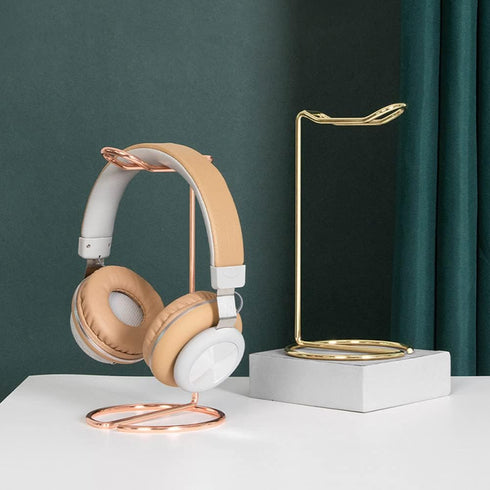 2Pcs Universal Metal Headphone Stand Desktop Vertical Headphone Display Stand Gaming Headset Rest Hanger Support Rack Holder Organizer for Most He...
