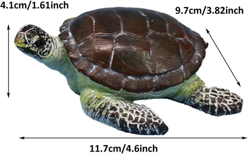 Small Turtle Figurines for Fairy Garden Accessories Outdoor Decor Miniature Sea Turtle Statue for Outside Garden Pond Decorations Animals Figure S...