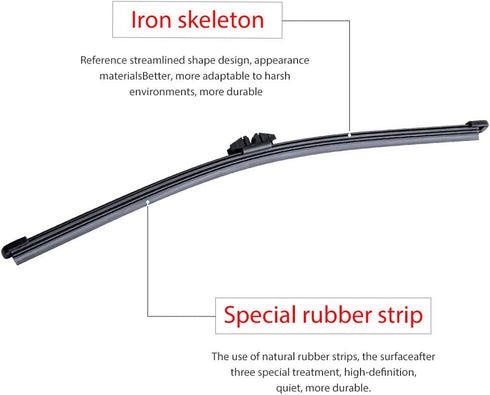 Replacement for BMW X3 F25 2011-2017, Rear Windshield Wiper Arm Blade Set - OTUAYAUTO Factory OEM Style...