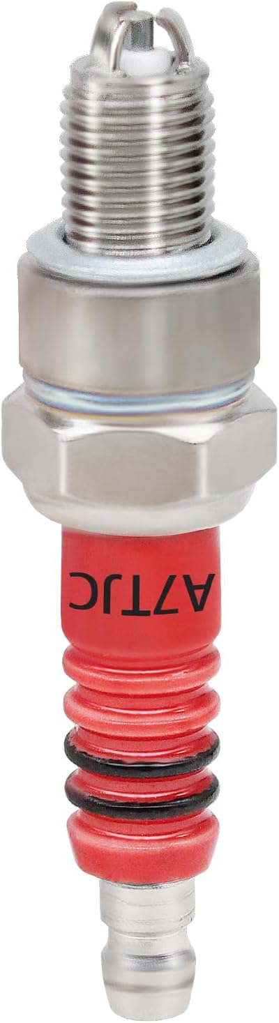 High Performance 3 Electrode A7TJC Spark Plug Fit for GY6 50-125cc Moped Scooter ATV Quads. (1 pcs)...