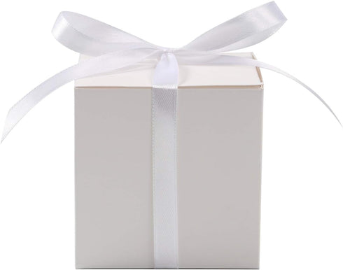 COTOPHER 60pcs Small Gift Boxes, Favor Boxes 2x2x2 inches Paper Gift Boxes with Ribbons Candy Box for Wedding Favors Baby Shower Bridal Shower Bir...