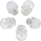 mookaitedecor 1 Inch Rock Quartz Crystal Skull Sculpture Set of 5, Hand Carved Gemstone Statue Figurine Collectible Healing Reiki...