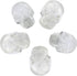 mookaitedecor 1 Inch Rock Quartz Crystal Skull Sculpture Set of 5, Hand Carved Gemstone Statue Figurine Collectible Healing Reiki...