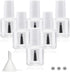 6PCS Empty Nail Polish Bottles with Brush White Cap, 10ML Empty Clear Glass Refillable Nail Fingernail Polish Bottles Circle with mixing beads & F...
