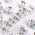Allb 100Pcs Rondelle Spacer Beads 10mm Silver Plated Czech Crystal Rhinestone for Jewelry Making Loose Beads for Bracelets...