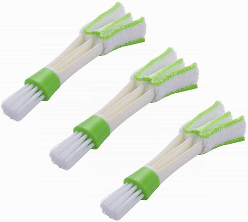 3PCS Cleaning Brush Window Blind Duster Car Air Vent Cleaner Automotive Air Conditioner Brush, Dust Collector Cleaning Cloth Tool for Keyboard Win...