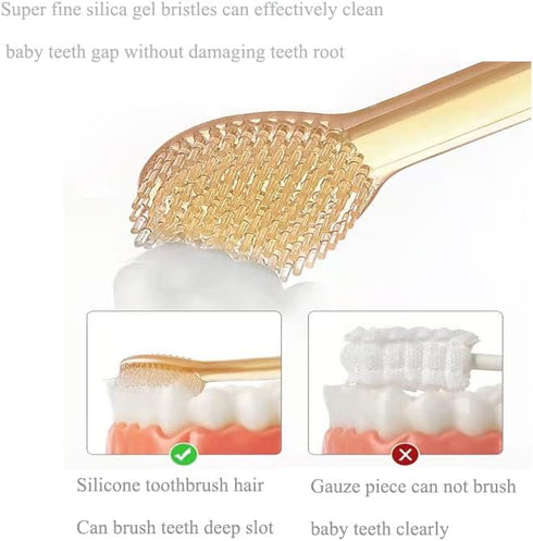 Sevenbaby Baby Toothbrush Baby Tongue Coating Brush Infant Toothbrush 2pcs...