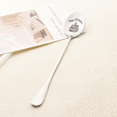 Happy 70th Birthday Gifts Spoon Bday Gifts for Grandpa Grandpa 70th Birthday Presents for Mother Father 70 Years Old Gifts for Women Men 70th Birt...