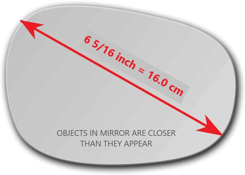 Fit Over Auto-Dimming Mirror Glass with Full Size Adhesive for BMW 128 135 323 328 335 Passenger Side View Right RH - Check size in description...