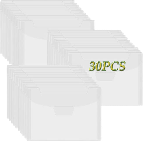 30 Pcs 5x7inch Stamp & Die Storage Pockets Resealable Clear Plastic Seal Bags Storagefor Cutting Dies Stamp Crafts for DIY Scrapbooking Paper Card...