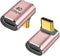 AreMe 90 Degree USB-C Male to Female Adapter, 2 Pack Right Angle 100W Type-C Adapter Extender for Steam Deck, ROG Ally, Switch, Notebook Computers...