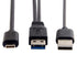 xiwai Type-C USB-C to USB 3.0 Male & USB 2.0 Dual Power Data Y Cable for Laptop & Hard Disk...