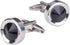 Mens classic cufflinks business wedding shirts gifts (Black crystal)...