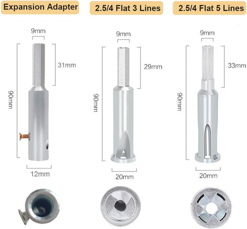 Wire Twisting Tools, 2.5/4 Flat 3 Lines & 5 Lines Universal Electrical Cable Quick Connector Wire Twister with Wire Stripper Expansion Adapter for...