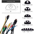 Cable Clips,Silicone Self Adhesive Cord Management,for Home,Office,Cubicle,Car Desk Cord Holder,Organizing Phone USB Charger Mouse Wire Organizer ...
