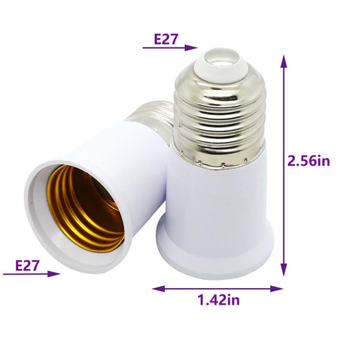 E26 Socket Extender, E26 to E26 Lamp Socket, 6.5CM/2.56 Inch Socket Extension Adapter,E26 to E26 Lamp Bulb Socket Extension, Lamp Holder Adapter (...