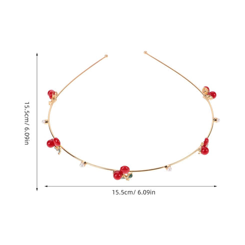 Beaupretty 2 Pieces Thin Satin Headbands Cherry Strawberry Headbands Cute Hair Hoops Fruit Headbands Hair Accessories for Girls Women...