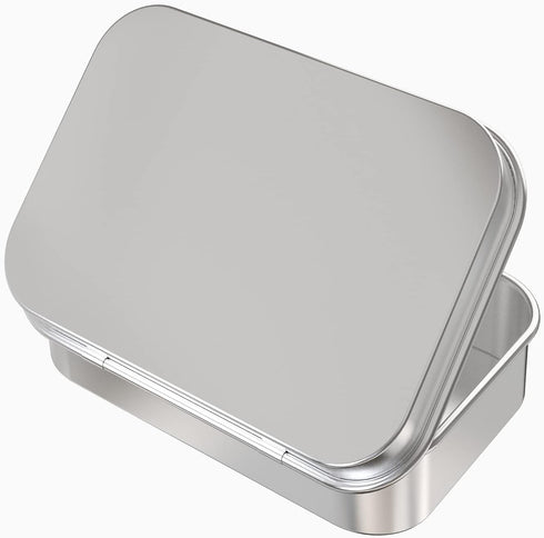 12 Pcs Metal Hinged Tin Box Container Mini Portable Small Storage Container Kit with Lid for Home Storage 3.7x2.3x0.8 inch....