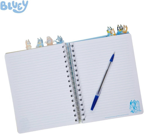 Innovative Designs Bluey Tab Journal Notebook, Spiral Bound, 144 Lined Pages, 8 x 7 inches, Blue...