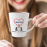 Personalized Custom Text I Love You Two Penguins Ceramic Latte Mug 12 Oz...