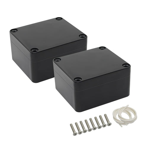 LeMotech Electrical Box ABS Plastic Project Box IP65 Waterproof Junction Box Project Case Universal Enclosure for Electronics Black 2.48x 2.28x 1....