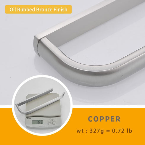 BESy Brass Hand Towel Bar for Bathroom Brushed Nickel, Rustproof Wall Mounted Towel Rack Hanger Bathroom Hardware Accessories Towel Holder 12 Inch...