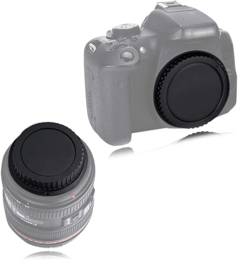 Front Body Cap & Rear Lens Cap Replacement for Canon EOS 60D 70D 77D 80D 7D 5D Mark II III IV 750D 760D Rebel T7 T6 T6i T7i T6S T4i T5i T5 Camera ...