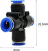 Pneumatic Air Pipe Joints, 10 Pcs Pneumatic Fittings Quick Coupling PU Trachea Coupling Cross Four-Way Coupling, Plastic Push Pipe Fitting Assortm...