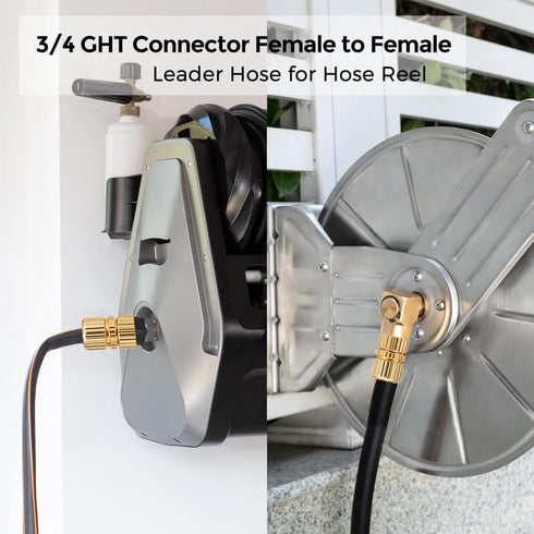Giraffe Tools Leader Hose 5/8" x 4ft, Custom Length, No Kink, Flexible, Leakproof Water Hose, Double Female Fittings, 600 Burst PSI, 4ft, Black Or...