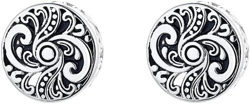 Amy & Annette Artisan Stud Earrings - Sterling Silver Stud Earrings for Women - Great Gift Idea for Every Occasion - Size (8mm Diameter)...