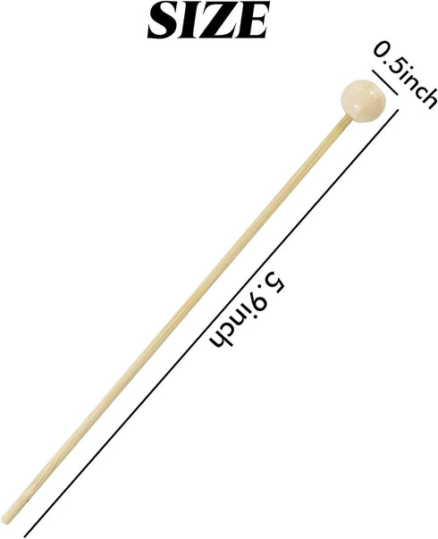 100PCS 6inch Rock Candy Sticks with Ball Wood Swizzle Sticks Wood Cake Sticks Drink Stirrer Sticks for Hard Rock Candy...