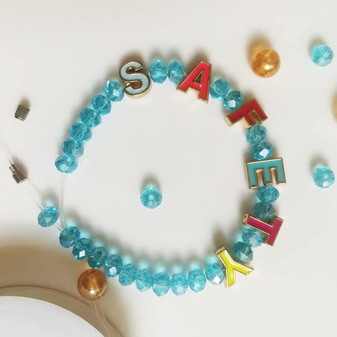52Pcs Alloy Enamel Letter Shape Beads, Capital Alphabet 2 Sets of A-Z Charm Beads for DIY Bracelet Necklace Jewelry Making...