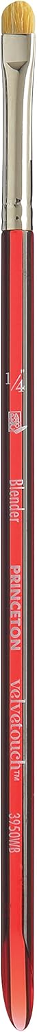 Princeton Velvetouch, Series 3950, Paint Brush for Acrylic, Oil and Watercolor, Blender, 1/4 Inch...