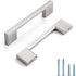 10 Pack Brushed Nickel Cabinet Pulls 5 inch Square Silver Handles Drawer Kitchen Cupboard Dresser Cabinet Hardware...