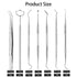 6 Pcs Dental Tools,Dental Kit Oral Care Tools,Stainless Steel Dental Assistant Accessories,Dental Cleaning Tools,Dental Hygiene Kit With 1 Pcs Bla...