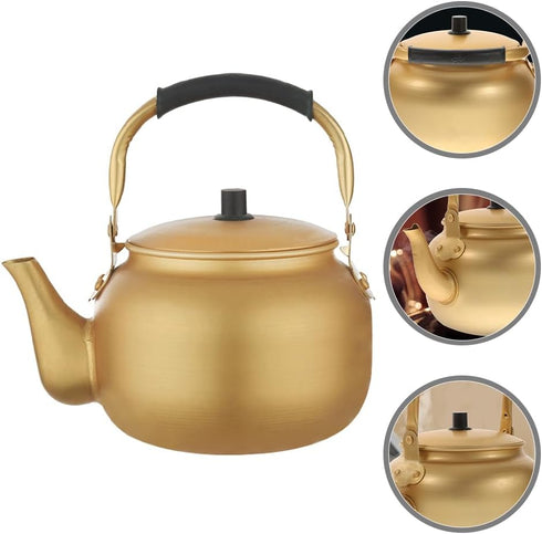 Vintage Aluminum Kettle Large Water Kettle Induction Kettle Teakettle Teapot Makgeolli Teapot Handle Design Water Heating Kettle Tea Kettle Metal ...