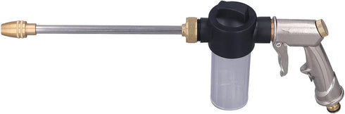 Pressure Washer Gun with Adjustable Nozzles Garden Hose Spray Cleaning Tool 0.5in Hose Coupler...