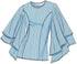 Vogue Patterns Misses' Princess Seam Tops with Flared Sleeve Variations Sewing Pattern, 14-16-18-20-22, Green...