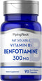 Piping Rock Benfotiamine 300mg | 90 Capsules | Fat Soluble Vitamin B1 | Non-GMO, Gluten Free Supplement...
