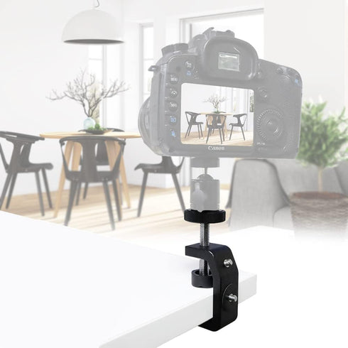 SLOW DOLPHIN Photography C Clamp Camera Clamp Mount with 1/4" Screw for Photo Studio Video DSLR,Cameras, Light Stand, Desk, Rods, Hooks, Shelves, ...