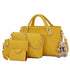 4pcs Set Handbags for Women Shoulder Bag Purse Card Holder Shopper Tote Satchels...
