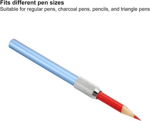 PATIKIL Pencil Extenders, 5 Pack Metal Handle Adjustable Pencil Holder Extender for Artists Drawing Shading, Multi-Color...