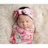 DRESHOW BQUBO Newborn Floral Receiving Blankets Newborn Baby Swaddling with Headbands Sleepsack Toddler Warm...
