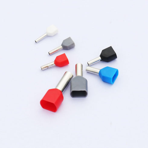 Wire Ferrule Kit,1200pcs Single and Dual Barrel Ferrules Terminal Set, Twin Ferrule Connectors Wire Ends Terminals Pins, AWG10~22 Single-Line Ferr...