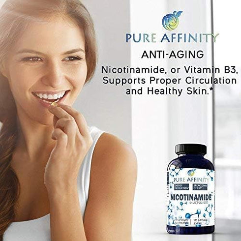 200 Count! B3 Nicotinamide 500 mg Effective Flush-Free Niacin. Energy Booster, Cell Regenerator, Supports Cognitive Decline, Anti-Aging and Helps ...