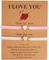 COLORFUL BLING 2Pcs Love Heart Bracelet Adjustable Thread String Protection Long Distance Matching Bracelet for His and Her Couples Friendships Re...