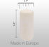 HomeLights Pillar Candles - 2.7x6 inch | 60 Hours Burning, 6 Count - White Unscented Smokeless European Pillar Candles - Perfect for Wedding, Part...