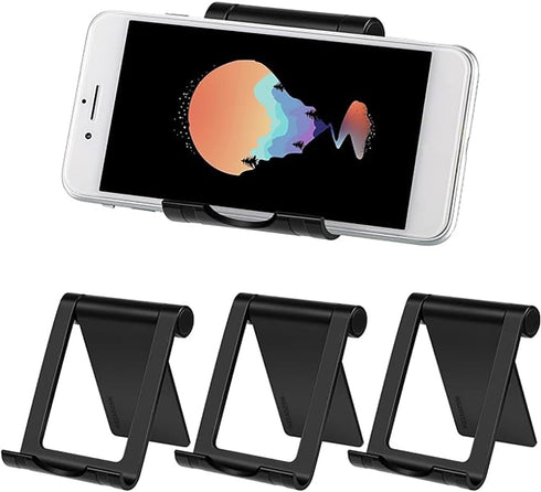 5 Pieces Cell Phone Stand Foldable Phone Holder Multi-Angle Universal Mobile Phone Stand Portable Smartphone Dock Compatible with Most Cell Phone ...